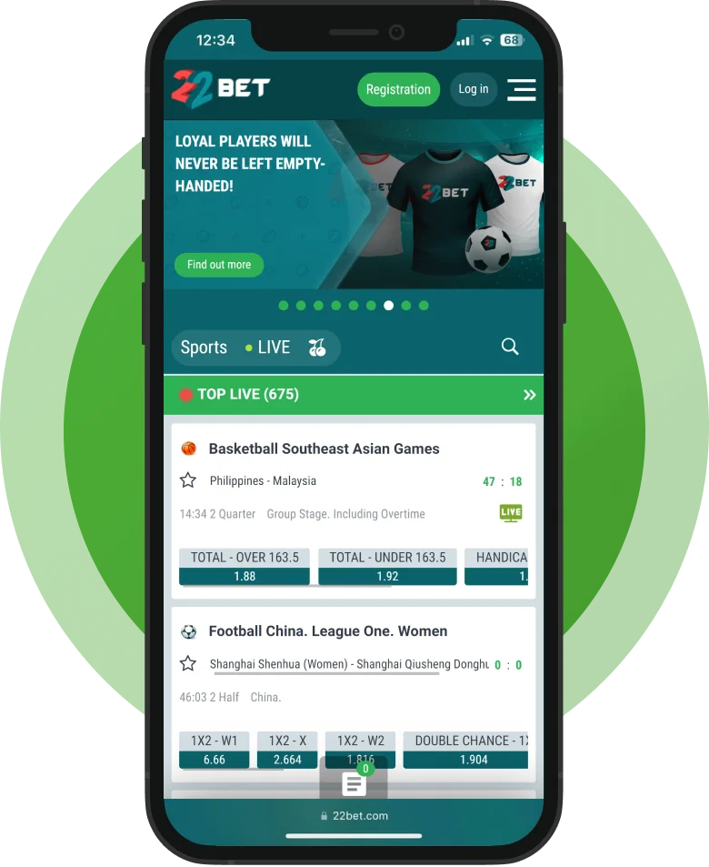 Ứng dụng di động 22Bet